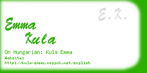 emma kula business card